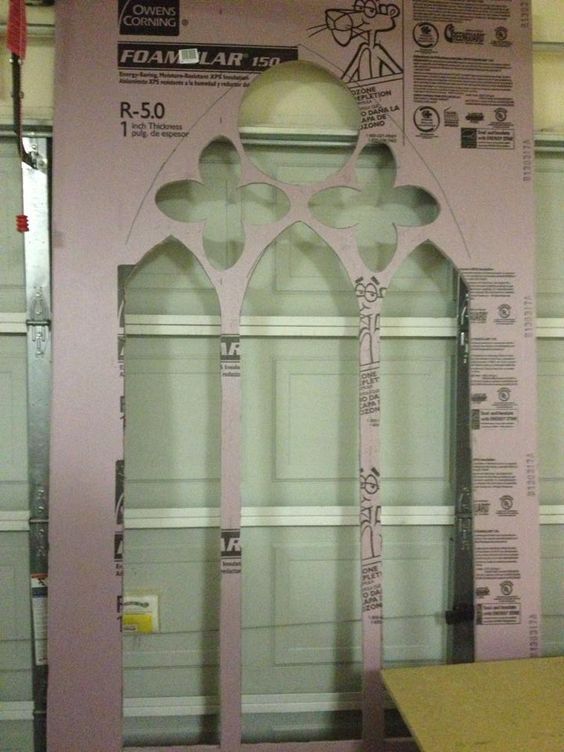 an open window with cut outs on it