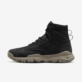 The Nike SFB 6" Leather Men's Boot brings the Special Field Boot to Nike Sportswear for the first time as a SneakerBoot, complete with weather-resistant leather and a rugged traction pattern. Black Slip-resistant Waterproof Boots For Streetwear, Black Abrasion-resistant Waterproof Boots For Sports, Functional Fade-resistant Combat Boots For Outdoor, Fade-resistant Black Hiking Boots For Outdoor Work, Nike Lace-up Combat Boots For Outdoor, Slip-resistant Leather Combat Boots For Streetwear, Nike Leather High-top Hiking Boots, Nike High-top Boots With Vibram Sole, Fade-resistant Combat Hiking Boots For Outdoor Work