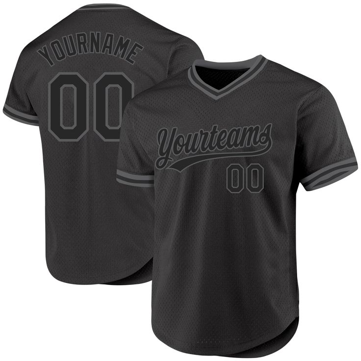 Custom Black Steel Gray Authentic Throwback Baseball Jersey College Baseball Jersey In Black With Team Name, Customizable Black Jersey For Fan Gear, Customizable Black Jersey For Game Day, Customizable Black Jersey For Fans, Black Baseball Jersey With Name Print For College, Black College Baseball Jersey With Team Spirit, Black College Baseball Jersey With Name Print, College Black Baseball Jersey With Name Print, Collegiate Black Customizable Jersey