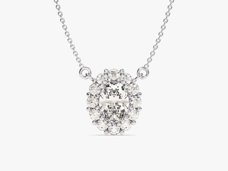 Drape yourself in the allure of timeless elegance with our Oval Halo Diamond Necklace in radiant 14k Solid Gold. Meticulously crafted, this exquisite piece features a delicate gold chain and a mesmerizing oval pendant adorned with a brilliant halo of diamonds, creating a captivating play of light and luxury. FEATURES • Made to Order • Height: 11.50 mm • Width: 9.50 mm • Gold Kt: 14k Solid Gold, 18k Solid Gold • Available Gemstones: Diamond • Gemstone Cut: Round, Oval • Diamond Color - Clarity: G Luxury Oval Halo Necklaces, Timeless Oval Diamond White Necklace, Oval Diamond White Dazzling Necklace, Dazzling Oval Diamond White Necklace, Oval Sterling Silver Diamond Necklace, White Oval Halo Setting Necklace, Dazzling Oval Necklace With Brilliant Cut, Fine Jewelry Oval Pendant Necklace With Brilliant Cut, Dazzling Oval Brilliant Cut Necklace