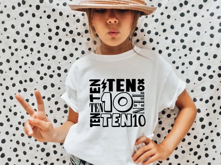 8 And Great Birthday Shirt, Box Shirts For 8-10, Hello Ten Birthday Shirt, Twins 10th Birthday Shirts, 10 Th Birthday Shirt, Eight Birthday, Retro Kids, Birthday Girl Shirt, Birthday Party Shirt