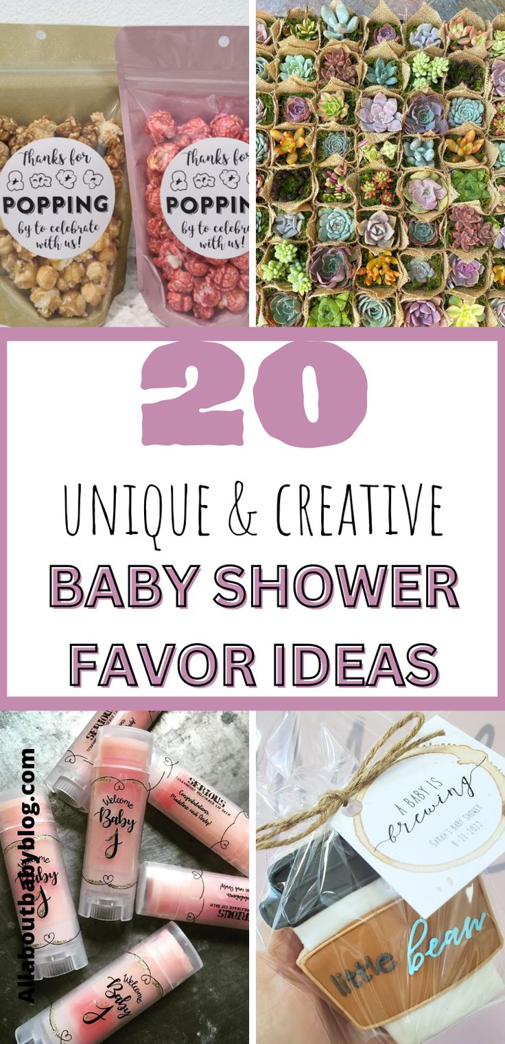 the top 20 unique and creative baby shower favors