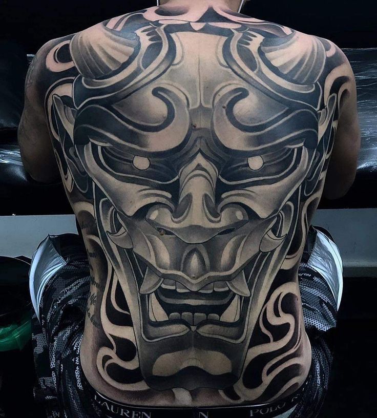 the back of a man with tattoos on his body