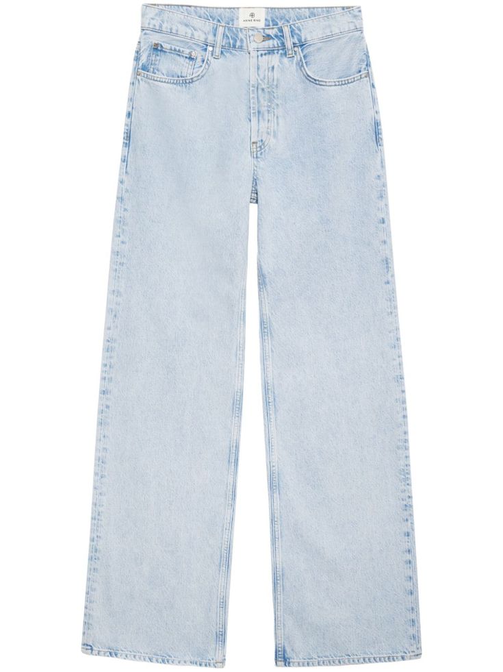 light blue organic cotton-cotton blend washed denim wide leg high-rise classic five pockets concealed fly and button fastening straight hem Light Blue Wide Leg Jeans, Jeans Png, Jeans Reto, Light Blue Denim Jeans, Black Dresses Classy, Denim Wide Leg, Jeans Light Blue, High Rise Wide Leg Jeans, Jean Large