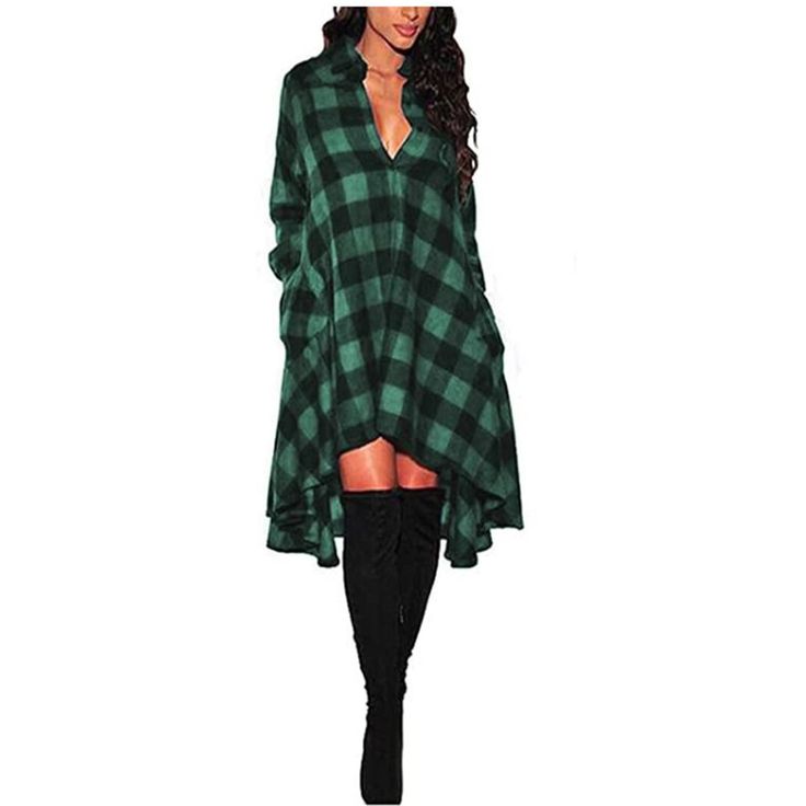 Yming Womens Lapel Collar Plaid Shirt Dresses Casual Checkered Dress Asymmetrical Hem Dress With Pockets Product Details Size: Xx-Large Color: Black Green Brand: No Brand Mpn: Gzcsq222-Black/Green-2xl Upc: Does Not Apply Ean: Does Not Apply * Department : Womens * Date First Available : December 19, 2021 Shirt Midi Dress, Tunic Shirt Dress, Asymmetrical Hem Dress, Tunic Tops Casual, Checkered Dress, Plaid Dress Shirt, Shirt Dress Casual, Shirt Dresses, Dress Shirts For Women