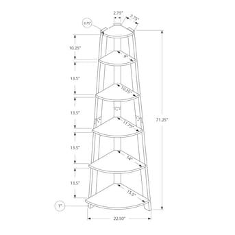 a drawing of a tall tower with four levels and measurements for the top tiers