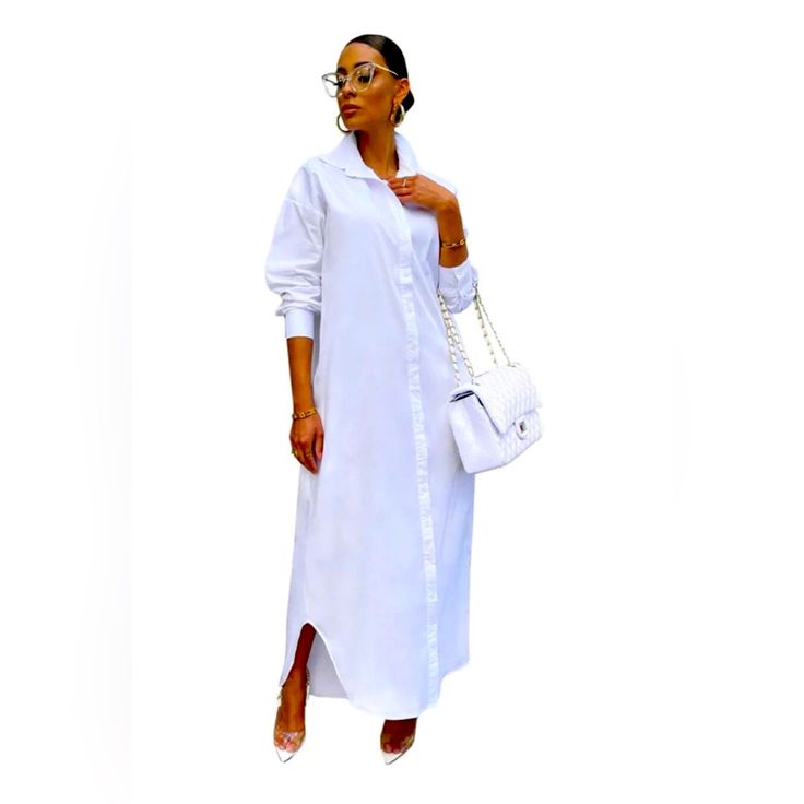 Beautiful Duster Dress Can Be Worn As A Duster Or Dress. Shipped From Smoke Free Pet Friendly Home. Cheap Long Shirt Dress For Women, Long Shirt Dresses For Women, Straight Clothes, Dress Sleeve Length, Collared Shirt Dress, Maxi Shirts, Dress Sleeve Styles, Casual Long Sleeve Shirts, Maxi Shirt Dress