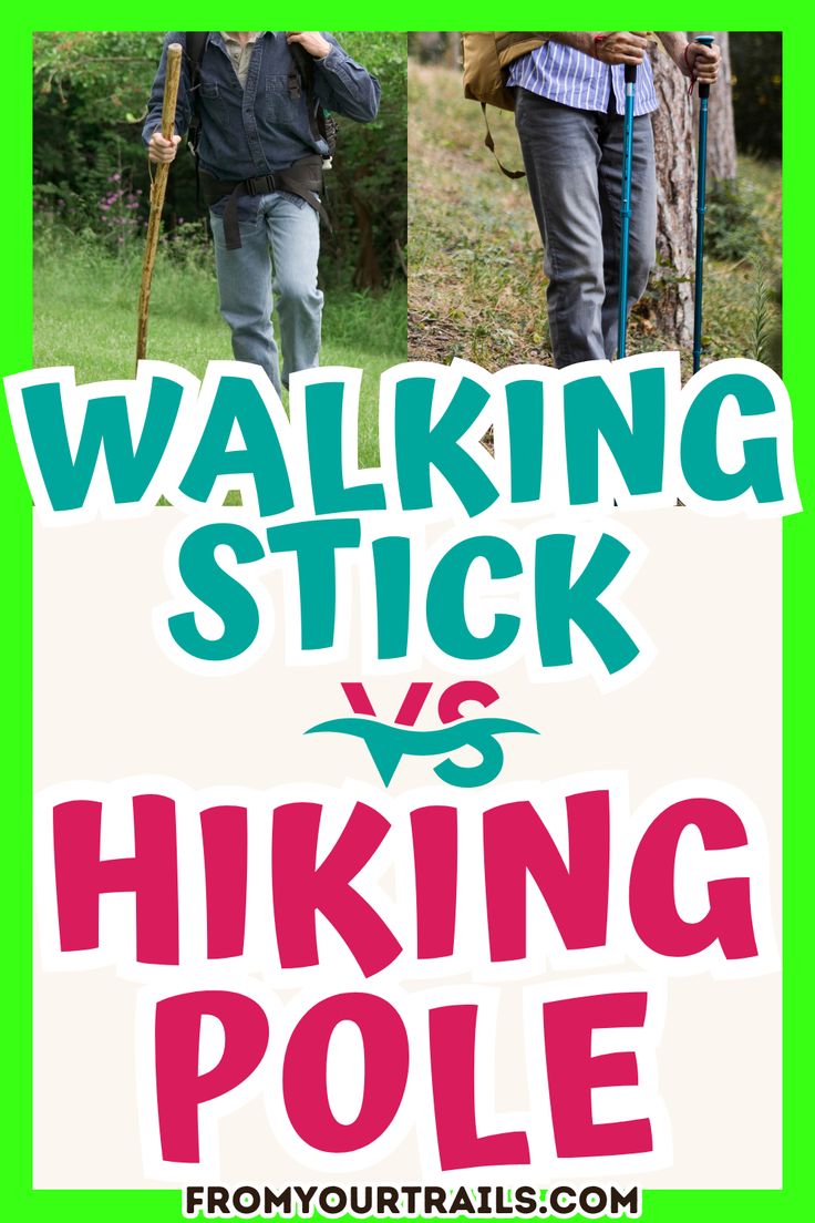 walking stick vs hiking pole Diy Walking Stick Ideas, Hiking Sticks Diy, Walking Sticks Ideas Homemade, Wood Hiking Stick, Legs Walking, Walking Sticks For Hiking, Swiss Hiking, Walking Sticks For Sale, Handmade Walking Sticks