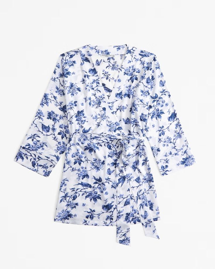 Women's Satin Robe | Women's The A&F Wedding Shop | Abercrombie.com Robe Women's, Morning Of The Wedding, Getting Ready Wedding, Satin Sash, Wedding Robe, Floral Robes, American Clothing, Morning Wedding, Women Wedding Guest Dresses