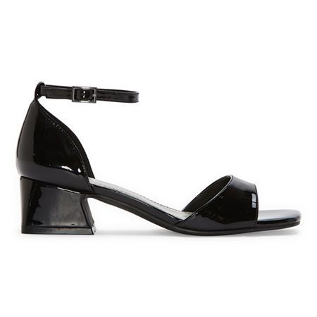 These Worthington women's Victoria heeled pumps are a classy style that could take you from day to night. Crafted from patent faux leather, this open square-toe style has a 1.75-inch block heel, an ankle strap closure, and memory foam cushioning for added comfort. Style with your favorite dress or jeans and a cami. Features: ComfortClosure Type: BuckleFootwear Technology: Memory Foam InsoleShoe Heel Height: 1 1/2 InchesUpper/Outer Base Material: 100% PolyurethaneShoe Lining Material: Polyurethan Black 4-inch Block Heels For Office, Sleek Black Block Heels With 4-inch Heel, Black Block Heels With 4-inch Heel, Black Block Heels With Heel Strap, Medium Width, Black Sandals With 4-inch Heel And Medium Width, Black Pumps Heels, Favorite Dress, Fashion Classy, Pump Shoes