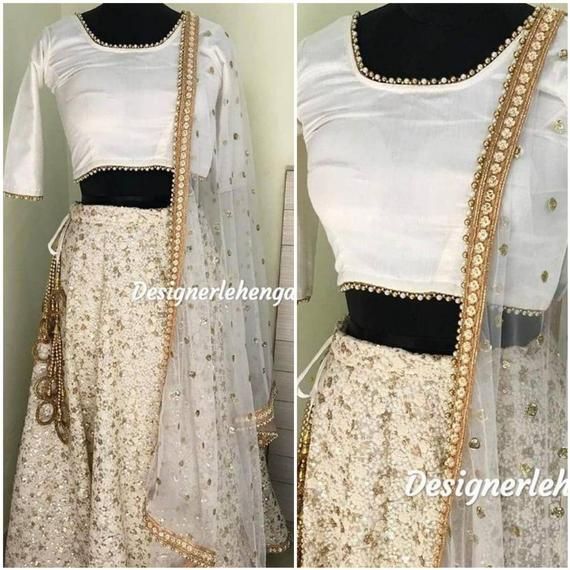 All size available from S to 5XLFabric details-Top/blouse- SilkLehenga/skirt- ChikankariDupatta- Net with gold trims Embroidered Semi-stitched Lace Choli, Fitted Floor-length Choli With Chikankari Embroidery, Off White Resham Embroidery Choli For Festivals, White Semi-stitched Choli With Sheer Dupatta, Semi-stitched Lace Bollywood Choli, Designer Off-white Lehenga With Pallu, Fitted Off White Lehenga With Resham Embroidery, Festive Lace Choli With Zari Work, Fitted Cream Lehenga With Dupatta