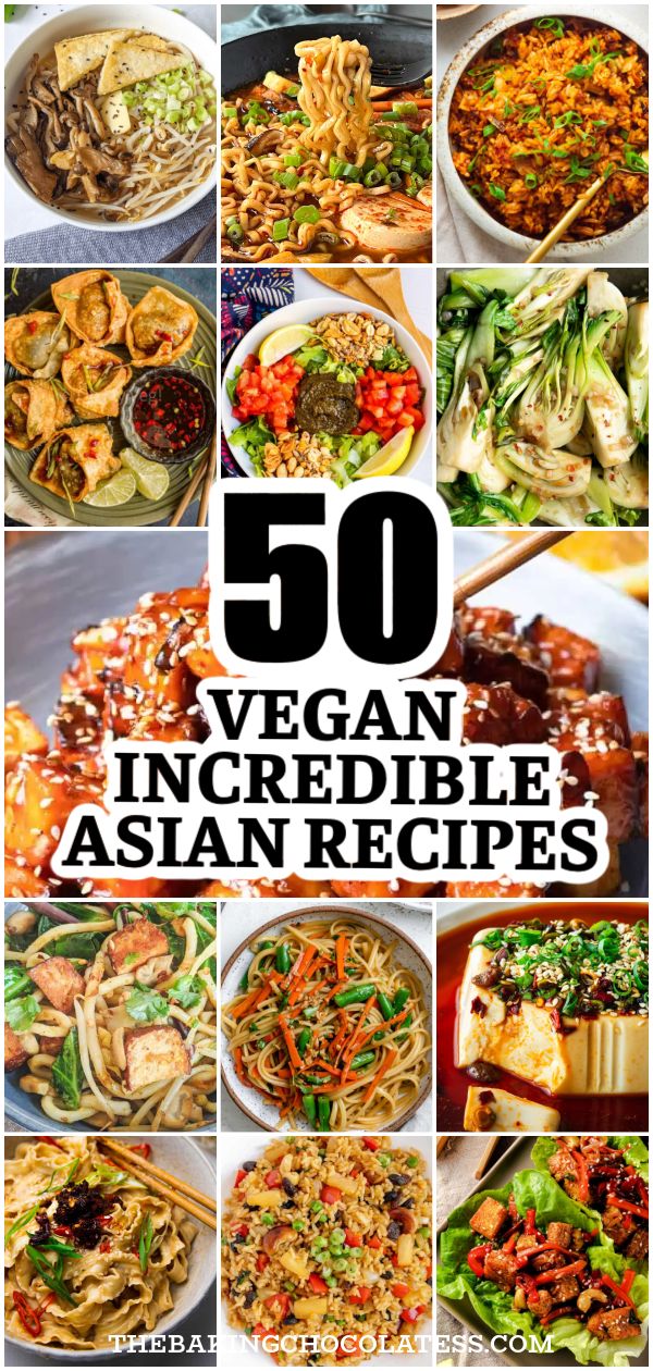 50 Vegan Asian Recipes With Incredible Flavor! Are you looking to satisfy your craving for delicious, unique, and flavorful Asian food while still staying vegan? Whether you’re a vegan looking to try something new or just trying to eat more plant-based meals, these healthy Asian recipes will tantalize your taste-buds! Fusion Vegetarian Recipes, Just One Cookbook Recipes, Vegetarian Asian Noodles, Asian Dishes Vegetarian, Vegeterian Ideas Asian, Vegan Asian Food Recipes, Asian Plant Based Recipes, Whole Foods Vegan Recipes, Japanese Food Vegan