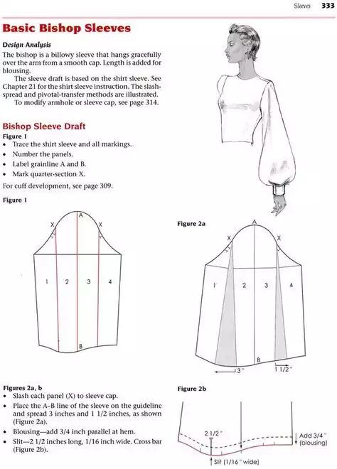 an instruction manual for how to make a blouse with sleeves and collars, from the book