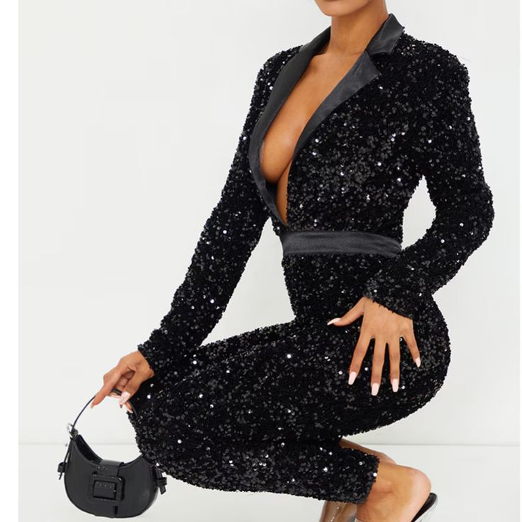 New With Tag! Size 6 Long Sleeve And Long Pants. Amazing For New Year’s Eve! I Never Got The Chance To Wear It! Please Let Me Know If You Have Any Questions. All Sales Are Final. Fitted Sequin Pantsuit For Evening, Glamorous Fitted Pantsuit For Date Night, Glamorous Black Pantsuit For Night Out, Long Sleeve Sequin Pantsuit For Party, Fitted Sequined Pantsuit With Long Sleeves, Fitted Long Sleeve Sequin Pantsuit, Glamorous Sequin Pantsuit For Night Out, Glamorous Fall Pantsuit For Night Out, Chic Sequined Pantsuit For Night Out