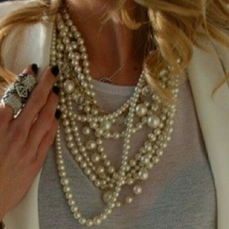 Brand New No Tags, Boutique Add This Chic And Classy Strand Of Faux Pearls To Any Of Your Outfits For An On Trend Look! We Are Seeing Pearls All Over The Runways And In Magazine. Wear 1 Or Ten, The More The Merrier! Pearls Are A Girls Bestfriend! Heavy Faux Pearls, Slip Over Your Head Style, Dainty Necklace Listing Is For 1 Strand Of Faux Pearls, Pics 2 And 3 Actual Necklace, Pic 1 Styling Options **Holiday Mothers Day Gift Anniversary Date Night Party Special Occasions Getaway Pearl Necklace Outfit, How To Wear Pearls, Wearing Pearls, The More The Merrier, Layered Pearl Necklace, Necklace Outfit, Chunky Pearls, Head Style, Assemblage Jewelry