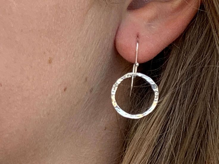 "Sterling Silver Hook Earrings with 1 Hammered Ring Earring Details: Sterling Silver Hooks Ring measures 18mm (outer dimension) - 14.50mm (inner dimension) Want a matching Necklace ? https://www.etsy.com/listing/100343677/eternity-necklace-sterling-silver-wife?ref=shop_home_active_2 100% satisfaction guaranteed . If for any reason you are not happy with this product you may ship it back. ** All my items come in a blue velvet bag. Additional gift packaging is available . Click \"this order is a g Small Hoop Jewelry With Halo Design For Gift, Small Hoop Halo Jewelry As Gift, Halo Design Small Hoop Jewelry For Gift, Halo Design Small Hoop Jewelry Gift, Hoop Jewelry With Halo Design As Gift, Halo Design Hoop Jewelry Gift, Everyday Hoop Jewelry With Halo Design, Everyday Halo Hoop Jewelry, Anniversary Jewelry With Matching Earrings