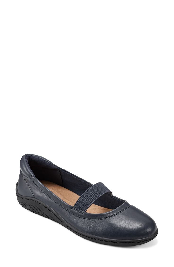 A padded collar and cushy, arch-supporting insole cradle each step in this rich leather ballet flat with a flexible, lightweight sole. 1" heel Removable, cushioned insole allows for custom orthotics Leather and textile upper/textile lining/rubber sole Imported Slip-resistant Comfortable Ballet Flats, Comfortable Slip-resistant Ballet Flats, Slip-on Leather Slip-resistant Flats, Slip-on Ballet Flats With Arch Support, Comfortable Ballet Flats With Arch Support And Round Toe, Leather Flat Walking Shoes With Removable Insole, Synthetic Slip-on Ballet Flats With Arch Support, Comfortable Synthetic Ballet Flats With Arch Support, Synthetic Slip-on Ballet Flats With Ortholite Insole