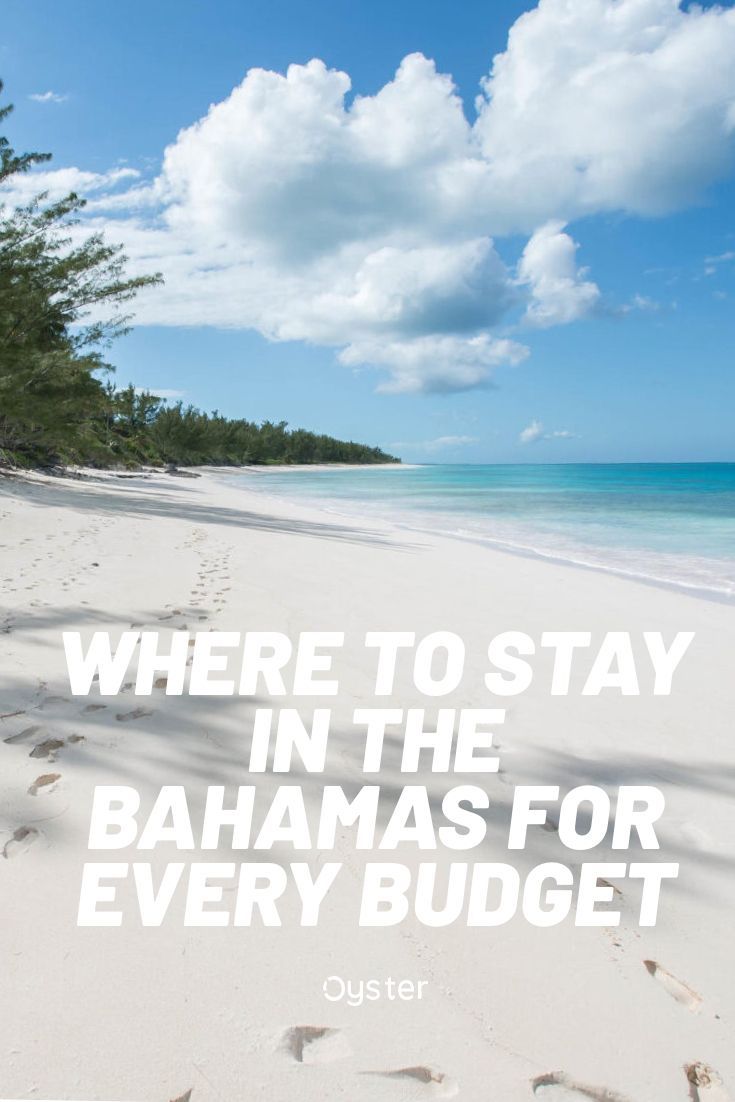 a beach with footprints in the sand that says where to stay in the bananas for every budget