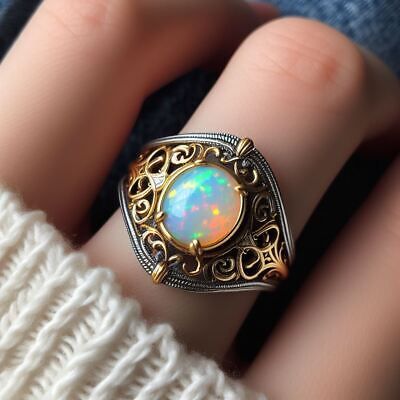 Ethiopian Opal Ring, Fire Opal Ring, Bike Art, Opal Ring, 925 Silver Rings, Opal Rings, Ethiopian Opal, Fire Opal, Silver Ring