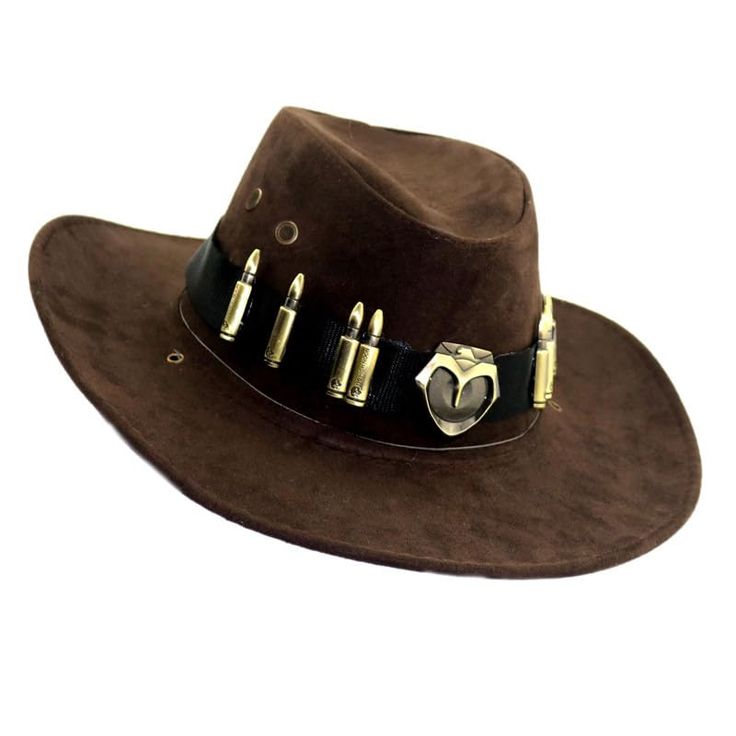 PRICES MAY VARY. acrylic fiber 100% Hand Wash Only   Overwatch McCree cowboy hat     Net weight 173g    Size: 39*35*13CM    Inner diameter size: 20*18*12CM Cool Cowboy Hats, Cowboy Hats Aesthetic, Cowboy Hat Reference, Cowboy Hat Aesthetic, Cowboy Hat Art, Steampunk Cowboy, Hat Styles Men, Hat Reference, Cow Boy Hat