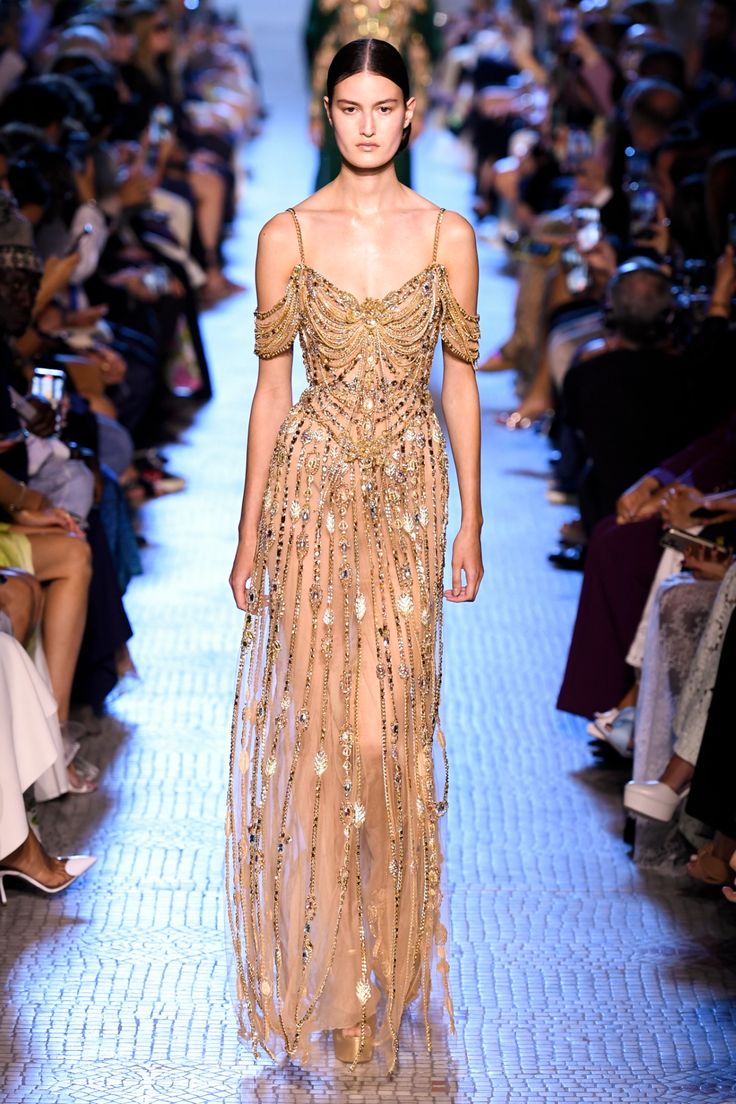 Christian Dior Evening Gown, Ellie Saab Couture, Elaborate Dresses, Ellie Saab Dress, Elle Saab, Fall 2023 Couture, Camp Fashion, Paris Couture Week, Fashion Week Dresses