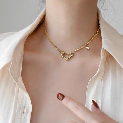 Baroque Pearl Necklace – KADs Gold Metal Pearl Necklace, Elegant Metal Heart Necklace For Mother's Day, Anniversary Pearl Chain Necklace, Elegant Metal Charm Necklaces For Mother's Day, Elegant Metal Chain Necklace For Mother's Day, Elegant Chain Jewelry For Mother's Day, Elegant Metal Charm Necklace For Mother's Day, Elegant Mother's Day Jewelry With Chain Detail, Minimalist Metal Pearl Necklace As A Gift