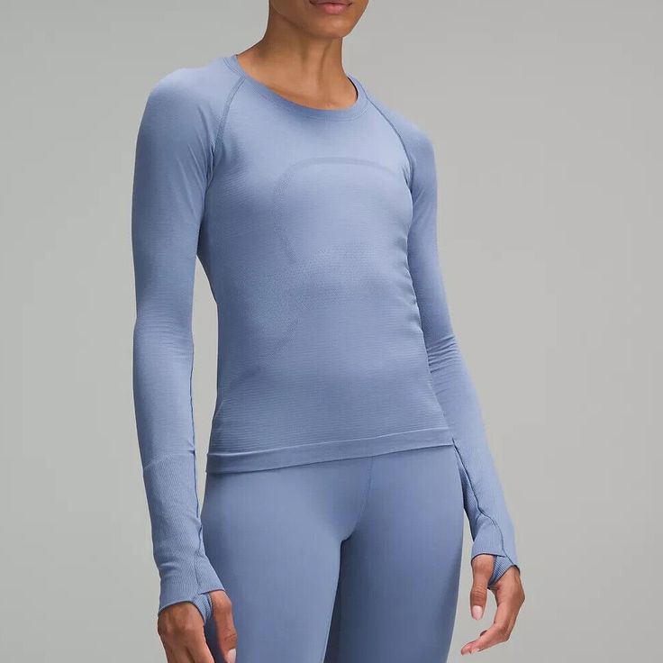 Brand: Lululemon Style: Swiftly Long Sleeve Waist Length Color: Oasis Blue Size: 14 Condition: Nwot Blue Swiftly Tech, Swiftly Long Sleeve, Lululemon Swiftly Tech Long Sleeve, Swiftly Tech Long Sleeve, Lululemon Swiftly Tech, Lululemon Swiftly, Swiftly Tech, Birthday Wishlist, Waist Length