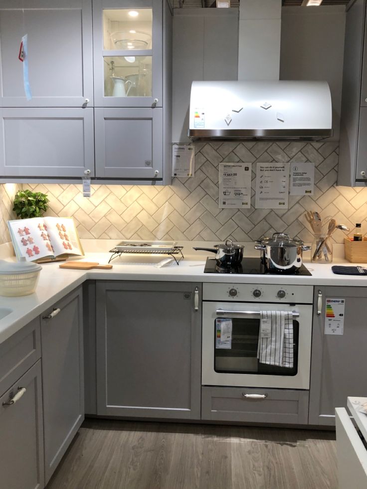 the kitchen is clean and ready for us to use in its new owner's home