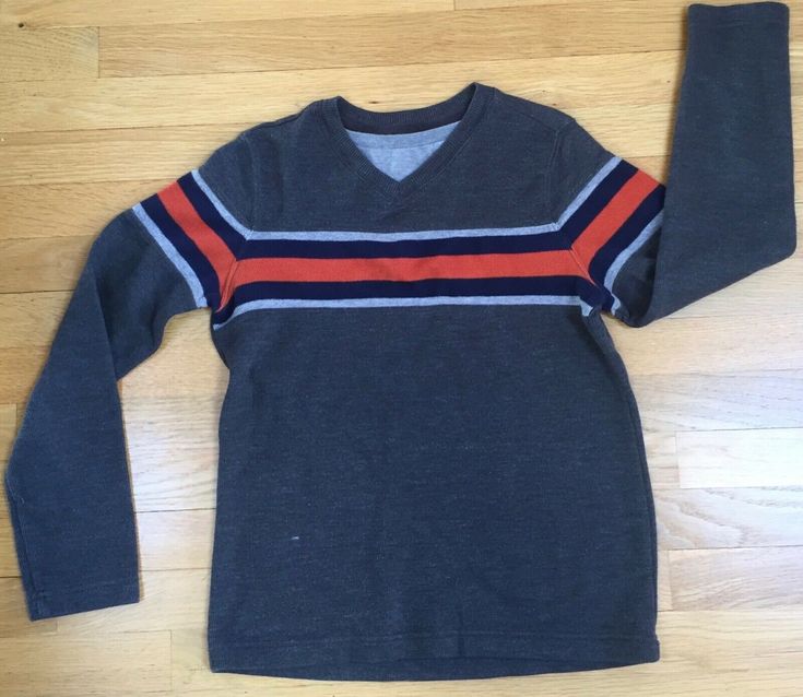 You are bidding on ONEUrban Pipeline,  Boys 'sweater' top size Large There is an orange, blue and grey strip across the front and around the sleeves The back is plain grey. Quite thick material almost like a 'sweater' Gently worn I offer combined shipping rates  Please ask any questions before bidding:) thanks for looking! Blue And Grey, Striped Long Sleeve, Long Sleeve Sweater, Sweater Top, Dark Grey, High Neck Dress, Orange, Grey, Long Sleeve