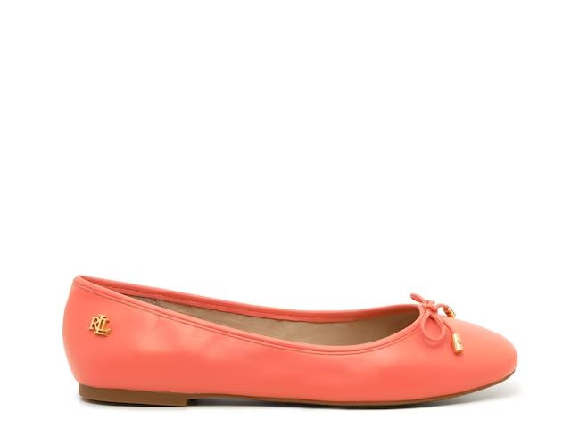 Lauren Ralph Lauren Jayna Ballet Flat - Free Shipping | DSW Spring Bow Ballet Flats With Almond Toe, Spring Almond Toe Ballet Flats With Bow, Spring Ballet Flats With Bow And Almond Toe, Casual Bow Ballet Flats, Casual Slip-on Ballet Flats With Bow, Casual Ballet Flats With Bow, Elegant Spring Ballet Flats With Bow, Spring Formal Ballet Flats With Bow, Spring Bow Ballet Flats With Round Toe