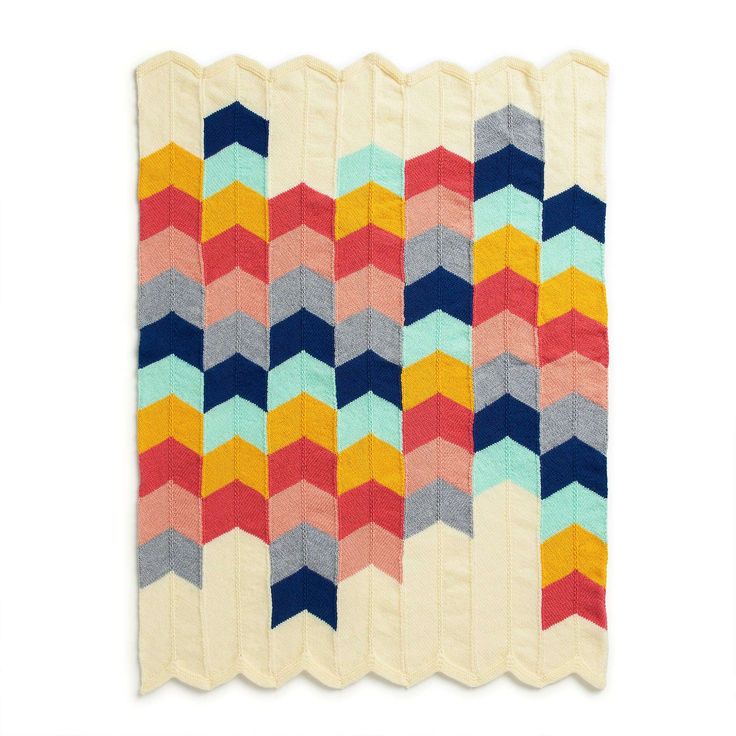 the colorful chevron pattern is on top of the white background, and it looks like they are made out of fabric