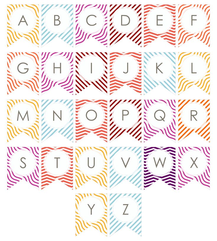 the alphabet is made up of different colors and shapes, including letters that appear to be in