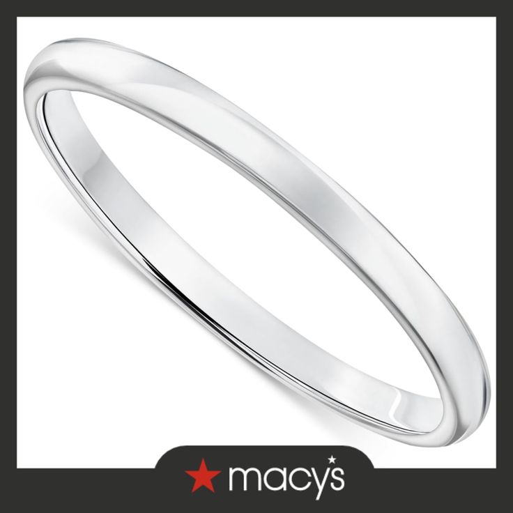 in stock Classic Silver Jewelry With Smooth Finish, Elegant Wedding Rings From Macy's, Macy's Wedding Rings Diamond Cut, Macy's 14k White Gold Jewelry For Wedding, Macy's Wedding Jewelry With Diamond Cut, Macy's Diamond Cut Wedding Jewelry, Classic White Gold Rings From Macy's, Classic Polished Finish Bracelets For Wedding, Classic Polished Bracelets For Wedding