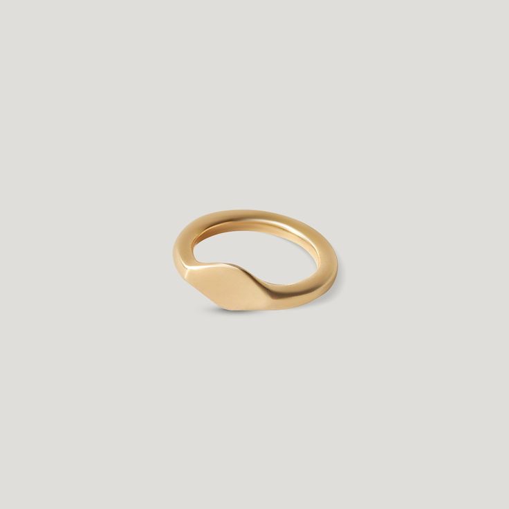 Signet Ring - Gold Modernist Open Ring For Everyday, Everyday Modernist Open Ring, Minimalist Hammered Rings For Formal Occasions, 14k Gold Hand Forged Open Signet Ring, Hand Forged 14k Gold Open Signet Ring, Classic Hand Forged Open Ring Jewelry, Hand Forged Modern Everyday Ring, Modern Hand Forged Everyday Ring, Hammered Open Ring For Formal Occasions