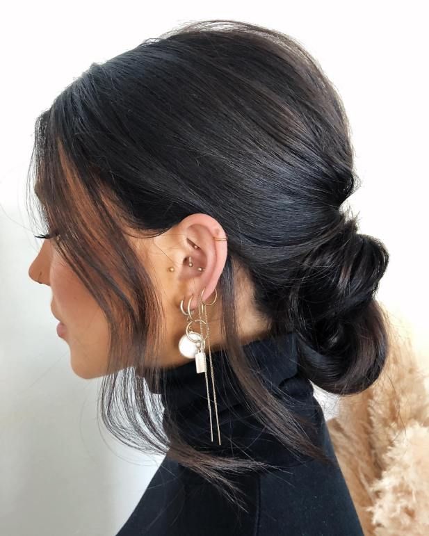 Elegant Sleek Chignon Updo Straight Hair Updo, Messy Hair Updo, Loose Updo, Low Bun Hairstyles, Guest Hair, Sleek Updo, Wedding Guest Hairstyles, Long Hair Updo, Bun Hairstyle