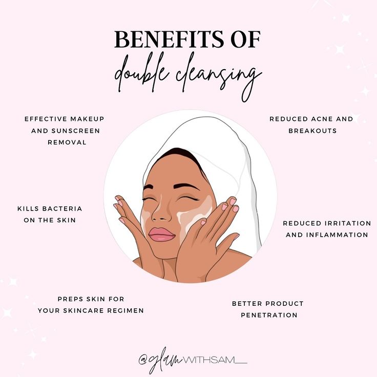 DOUBLE CLEANSING 💞 Something as simple as double cleansing can be a GAME CHANGER for your skin! Some benefits of double cleansing include: ⭐️Effective makeup and sunscreen removal ⭐️Kills bacteria on the skin ⭐️Preps skin for your skincare regimen ⭐️Better product absorption ⭐️Reduced irritation and inflammation ⭐️Reduced acne and breakouts Double cleansing is the process of using an oil-based cleanser first to break down makeup, SPF, and excess oils from the day, followed by a water-bas... Double Cleansing Benefits, Teaching Esthetics, Facials Quotes, Esthetician Aesthetic, Effective Makeup, Hair Salon Quotes, Organised Mum, Esthetician Inspiration, Skincare Instagram