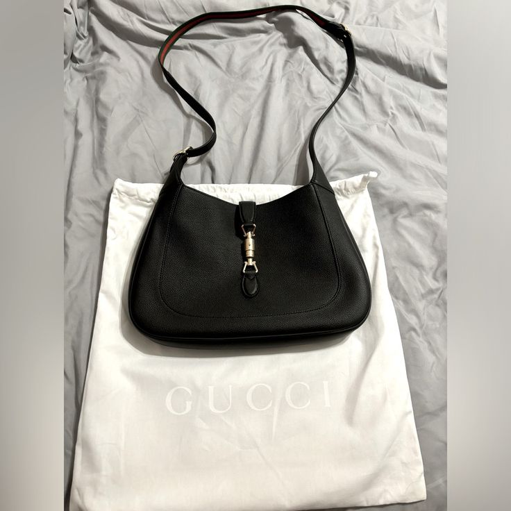 Black Leather Bag, Purchased Last Week Looking To Sell. Brand New. Only Taken Out Of The Box To Take A Pic For The Listing. Never Used. Black Shoulder Bag With Horsebit Detail For Travel, Gucci Black Bag With Gold-tone Hardware, Black Rectangular Bag With Horsebit Detail, Black Shoulder Bag With Horsebit Detail, Gucci Black Crossbody Bag, Black Leather Bag With Horsebit Detail, Black Gucci Shoulder Bag For Formal Occasions, Modern Black Shoulder Bag With Horsebit Detail, Evening Black Bag With Horsebit Detail