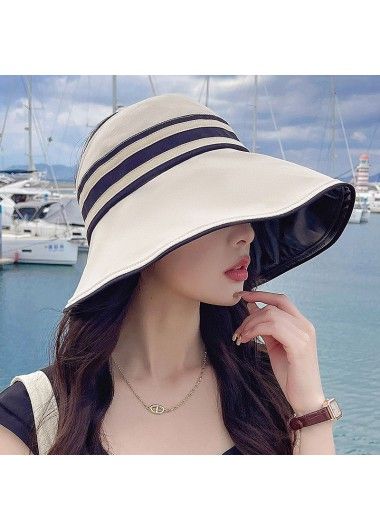 Color:Beige;Package Contents:1 X Hat; Beige Hat For Outdoor Spring Activities, Beige Bucket Hat With Visor, Beige Spring Outdoor Hat, Spring Outdoor Beige Hat, Chic Beige Visor Hat, Trendy Cream Wide Brim Sun Hat, Chic Beige Hats, Chic Beige Spring Hat, Beige Bucket Hat For Outdoor Spring Events