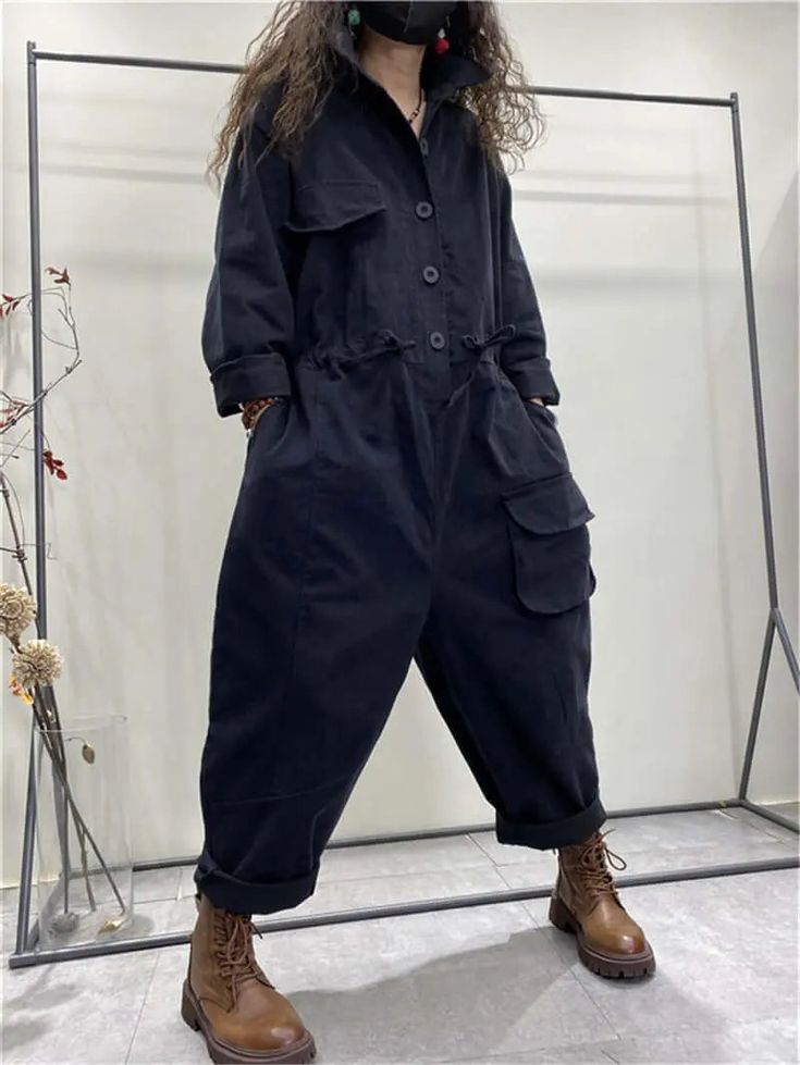 Womens Denim Jumpsuit, Loose Fit Jumpsuit, Clubwear Jumpsuits, Oversized Jumpsuit, Vintage Jumpsuit, Loose Jumpsuit, Jumpsuit Chic, Relaxed Outfit, Casual Wide Leg Pants