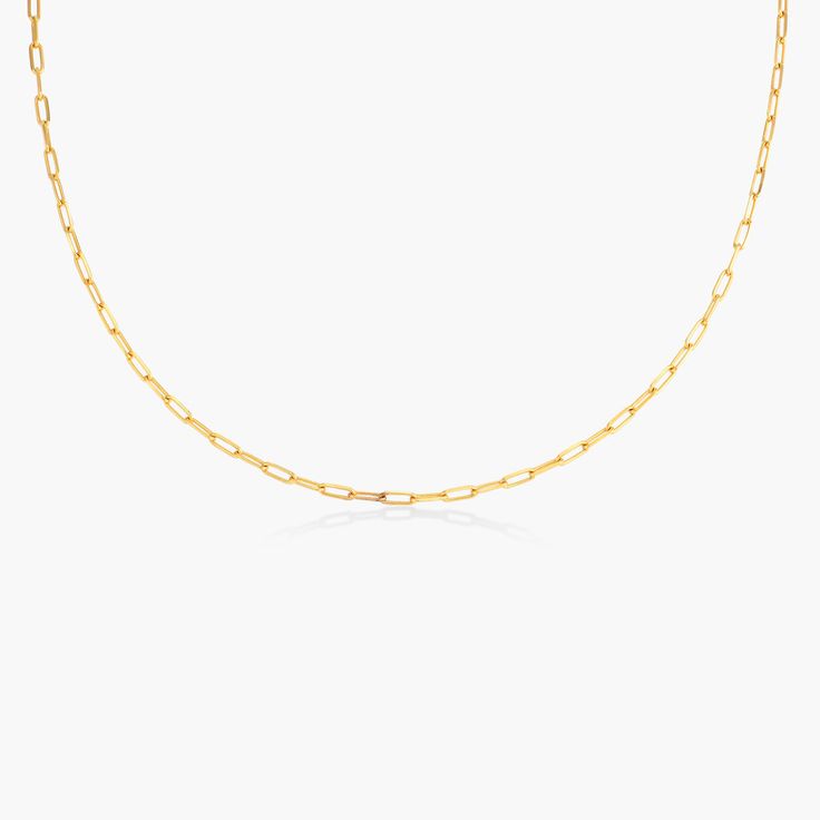 Fit Guide Safety Policy Care InstructionsSmall Paperclip Chain Necklace in Gold Vermeil is the key piece to add to your wardrobe roundup. Explore more link necklaces here.Gold Vermeil: Gold vermeil provides that lux look you love at a great price. This piece has a thick layer of 18K gold (up to 5 times more than regular plating) over 925 sterling silver. $20gold Paperclip Necklace, Cheap Dainty Paperclip Chain Necklace, Luxury Gold Plated Paperclip Chain Necklace, Luxury Paperclip Chain Link Necklace, Luxury Gold-plated Paperclip Chain Necklace, Cheap Everyday Paperclip Chain Necklaces, Luxury Oval Link Paperclip Chain Necklace, Chain Link Jewelry, Open Ring Gold