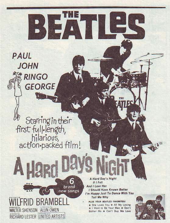 an advertisement for the beatles concert