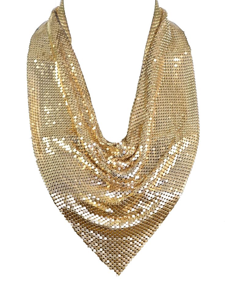 PRICES MAY VARY. Choker necklace available in Gold, Silver and Black mesh. This is a Bib Necklace. Lobster claw closure and chainlink extender makes this statement necklace adjustable to be longer or shorter. Imported. Lightweight aluminum alloy gold mesh bib necklace. Show stopping appearance Wear this large mesh metal choker for many occasions Woke Creations Liquid Metal Mesh Gold Choker Necklace for Women makes a statement that's a denim friendly vintage 70’s look. This is a Bib necklace. Our Mesh Chain Necklace Gold, Cheap Gold Beaded Bib Necklaces, Party Chain Necklace With Lobster Clasp, Gold Chain Link Choker For Party, Metal Chain Necklace With Lobster Clasp For Party, Chain Link Necklace With Lobster Clasp For Parties, Party Chain Necklace With Lobster Clasp In Metal, Party Metal Chain Necklace With Lobster Clasp, Party Necklace With Lobster Clasp And Chain Link