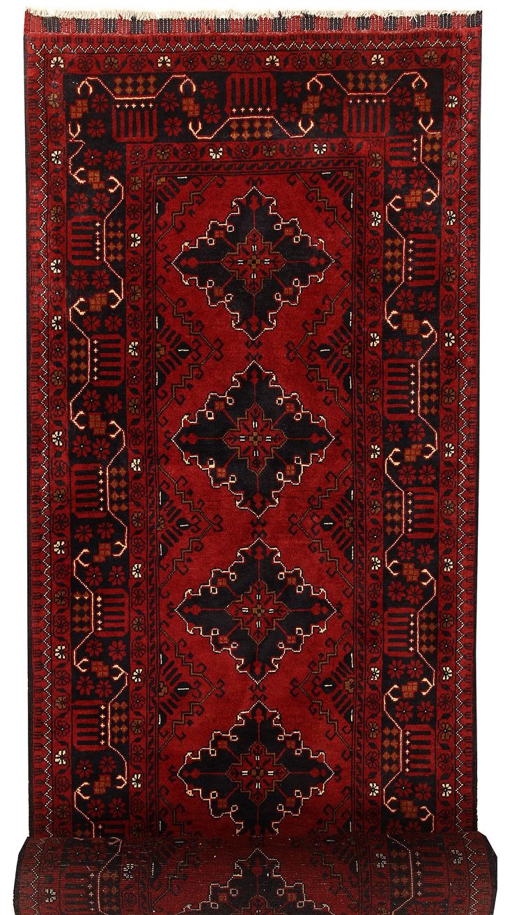 Afghan Kundoos Area Rugs, are meticulously designed with premium wool to guarantee a life time experience. Collecting a Tribal Kundoos Area Rug means embracing a timeless addition to your home decor plan that will withstand the test of time while elevating the ambiance with its aesthetic charm. These tribal rugs have been thoughtfully designed, to offer both visual allure and artistic longevity. Beyond their decorative role, these rugs contribute to the overall atmosphere, creating a cozy and inviting environment. When you choose a Kundoos Area Rug, you're choosing more than just a floor covering; you're selecting a piece of art that merges seamlessly with any type of decor styles. The combination of enduring quality and timeless design ensures that these decorative rugs remain a focal poi Luxury Home Decor, Cool Furniture, Rug Decor, Deep Red, Floor Coverings, Primary Color, Hand Knotted Rugs, Braided Rugs, Floor Rugs