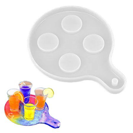 an image of a tray with drinks on it and a plastic spoon next to it