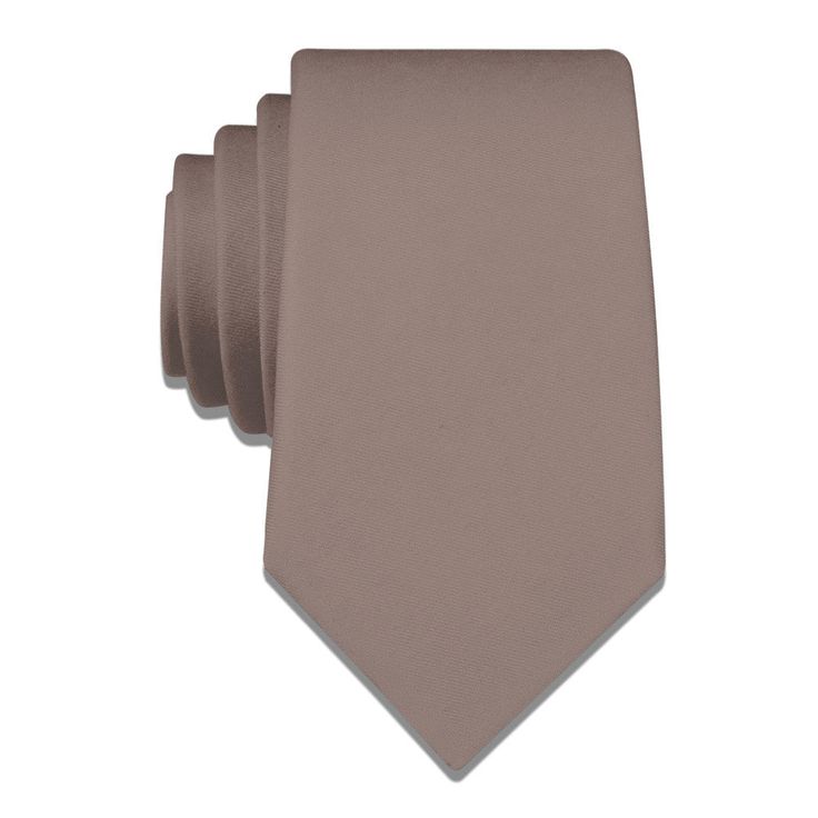 Azazie Taupe Necktie - Knotty 2.75" -  - Knotty Tie Co. Dapper Solid Color Wedding Ties, Dapper Solid Color Tie For Wedding, Dapper Wedding Tie In Solid Color, Dapper Wedding Tie, Fitted Elegant Brown Neckwear, Elegant Fitted Brown Neckwear, Brown Standard Tie For Business, Dapper Suit And Tie Accessories For Wedding, Elegant Beige Tie For Black Tie Events