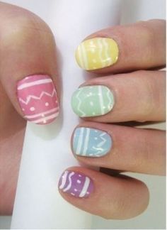 Easter Nail Art Tutorial, Easter Nail Art Designs, Easter Nail, Easter Nail Designs, Easter Nail Art, Holiday Nail Designs, Nail Designs Tutorial, Colorful Nail, Her Nails