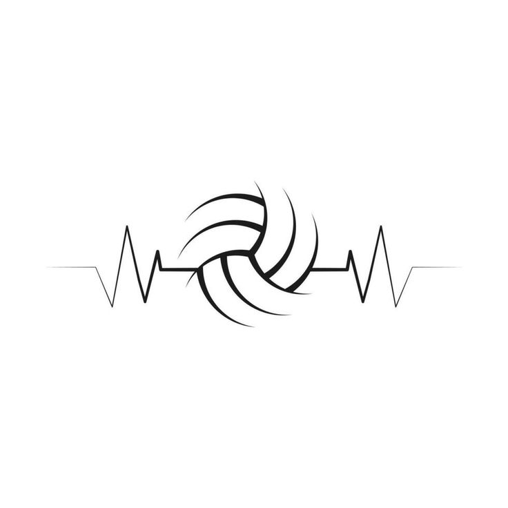 the heartbeat symbol is shown in black and white