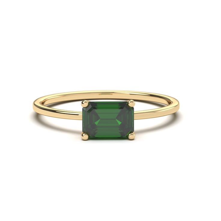 "Here's Dainty Baguette Emerald Birthstone Ring for Women! This Personal Stoned Band can be best Birthday Gift as a Custom Gemstone Ring! This Solitaire Gemstone Ring is will be exciting Gifted for Daughter, Future Mrs, Fiancé or Women. Custom 10K 14K 18K Solid Gold Birthmonth Ring will be perfect and brilliant Shower Ring in her wedding or engagement ceremony. Dainty baguette ring can be switched with her personal stone and you can create your own Custom Gemstone. If you re looking Baguette eme 14k Gold Square Cut Emerald Ring, 14k Gold Emerald Ring Square Cut, Yellow Gold Radiant Cut Ring For May Birthstone, Yellow Gold Radiant Cut May Birthstone Ring, Emerald Ring In 14k Yellow Gold With Square Cut, Square Cut Emerald Ring In 14k Yellow Gold, 14k Gold Rectangular Emerald Anniversary Ring, Classic Rectangular Emerald Ring For May Birthstone, Classic Rectangular Emerald Gemstone Ring