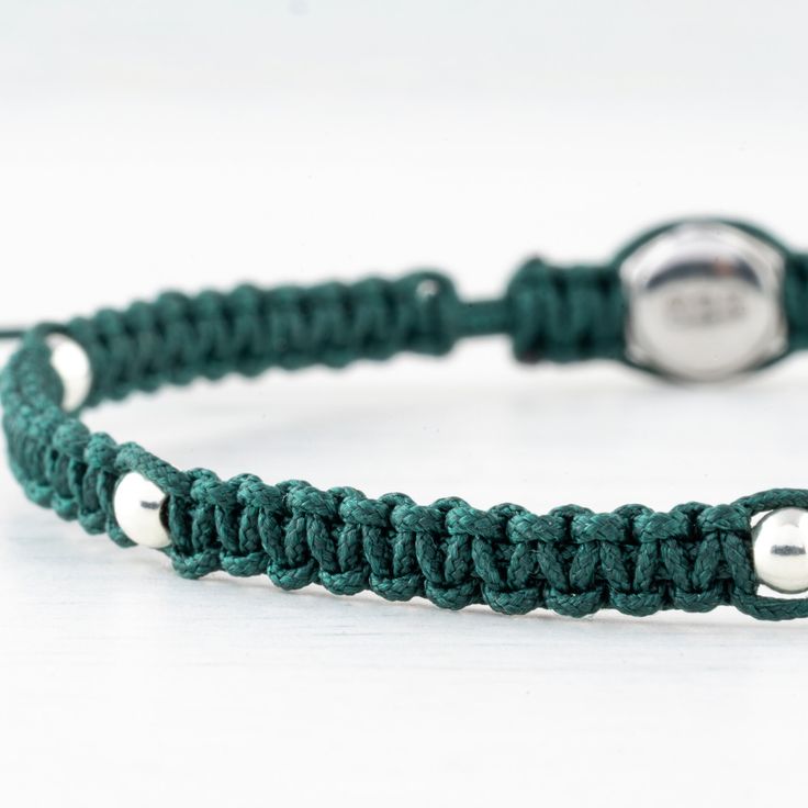 "Experience the understated sophistication of our handmade bracelet, where the refined art of macrame meets the luster of 925 sterling silver. Our thin green parachute rope macrame braided bracelet is a testament to the beauty of minimalist jewelry. Its slender profile and handcrafted charm embody a trend-setting yet timeless appeal, ensuring it becomes an indispensable part of your collection. FEATURED: * Elegant thin green parachute rope macrame braid * Minimalist and timeless style, perfect f Macrame Braid, Rope Macrame, Green Macrame, Braid Jewelry, Bracelet Minimalist, Braided Bracelet, Macrame Bracelet, Perfect Gift For Him, Macrame Bracelets