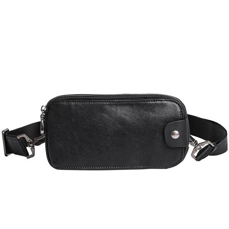 Specifications: Material: Top layer cow hide vegetable tanned leather Inner lining: Thickened polyester cotton Color: Black Size: 20.5cm wide, 10.5cm high, 3.5cm thick Shoulder strap: The length is about 154cm and can be adjusted Internal structure: Main bag, 3-clip, inner patch bag, outer magnetic buckle bag Note * the size measured by hand will have 1-3cm error, please take the real object as the standard Package list: Messenger Bag * 1 Classic Shoulder Chest Bag With Adjustable Strap, Leather Chest Bag With Detachable Strap For Daily Use, Casual Leather Chest Bag With Cell Phone Pocket, Casual Leather Phone Shoulder Bag, Leather Crossbody Chest Bag With Mobile Phone Pocket, Leather Chest Bag With Adjustable Strap, Leather Shoulder Chest Bag With Adjustable Strap, Black Chest Bag With Detachable Strap For Daily Use, Classic Black Belt Bag With Removable Pouch